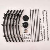 53 Inch Large Black Wagon Wheel Chandelier 18-Light Farmhouse Wagon Wheel Chandeliers Round Industrial Ceiling Light fixtures for Outdoor Porch high Ceilings Living Dining Room Foyer Entryway A105-B0D1V31HHL