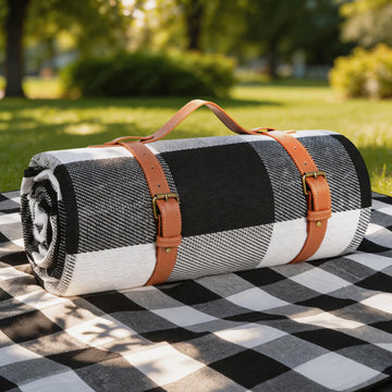 80"x 80" Picnic Blanket Extra Large, Waterproof and Foldable Beach Blanket, 3-Layer Outdoor Blanket for 6 to 8