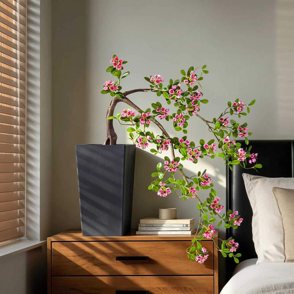 Large Artificial Bonsai Tree Artificial Flowering Tree Indoor Faux Decorative Plant Home Office Décor Lifelike