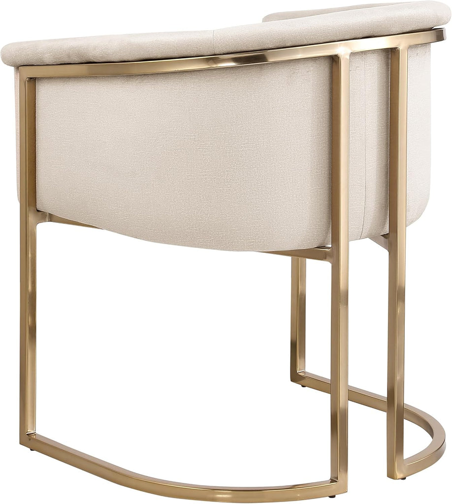 Meridian Furniture 758Cream-C Tierra Collection Modern | Contemporary Upholstered Dining Chair with Luxurious Cream
