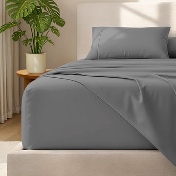 Deep Pocket 22" Sheet Set 1800 Ultra-Soft (King, Grey)