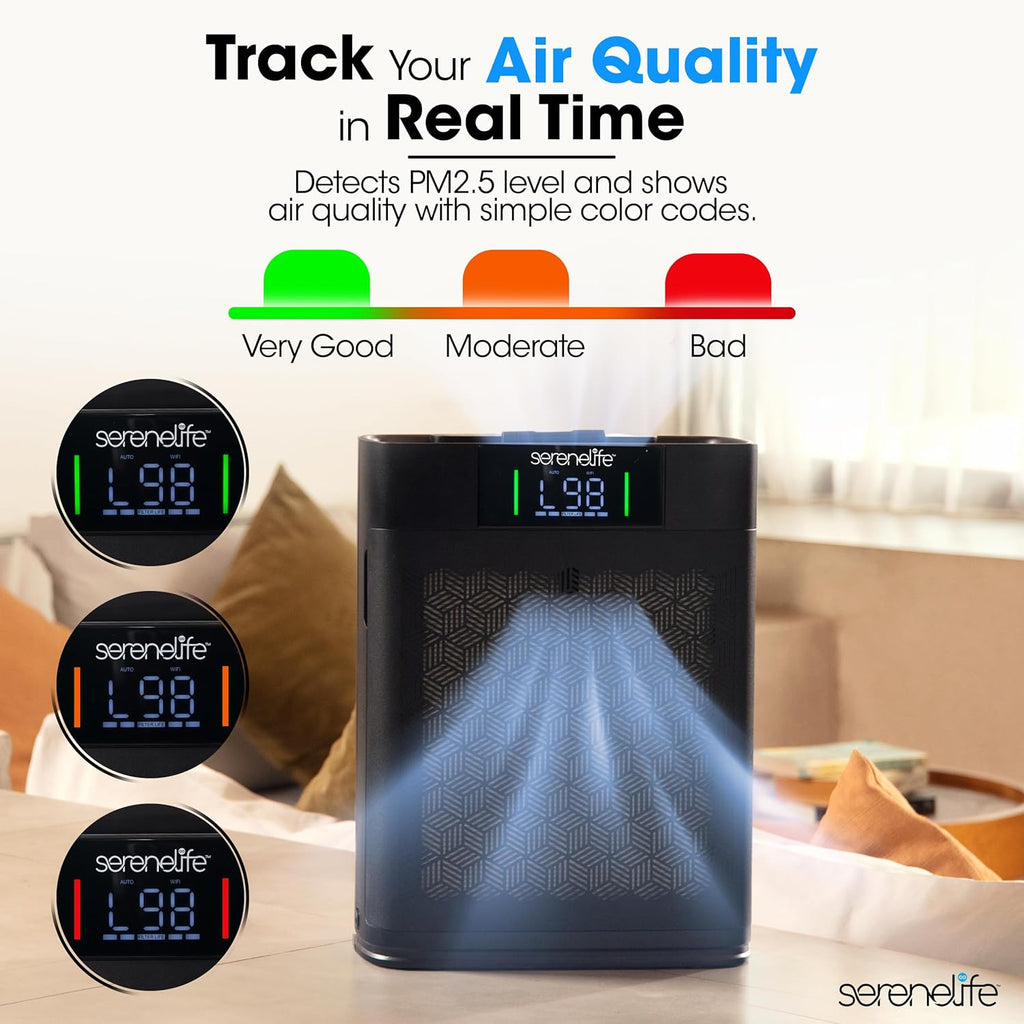 Air Purifier for Home - Smart Room Air Purifier with Sleep and Automatic Modes, WiFi and App Control