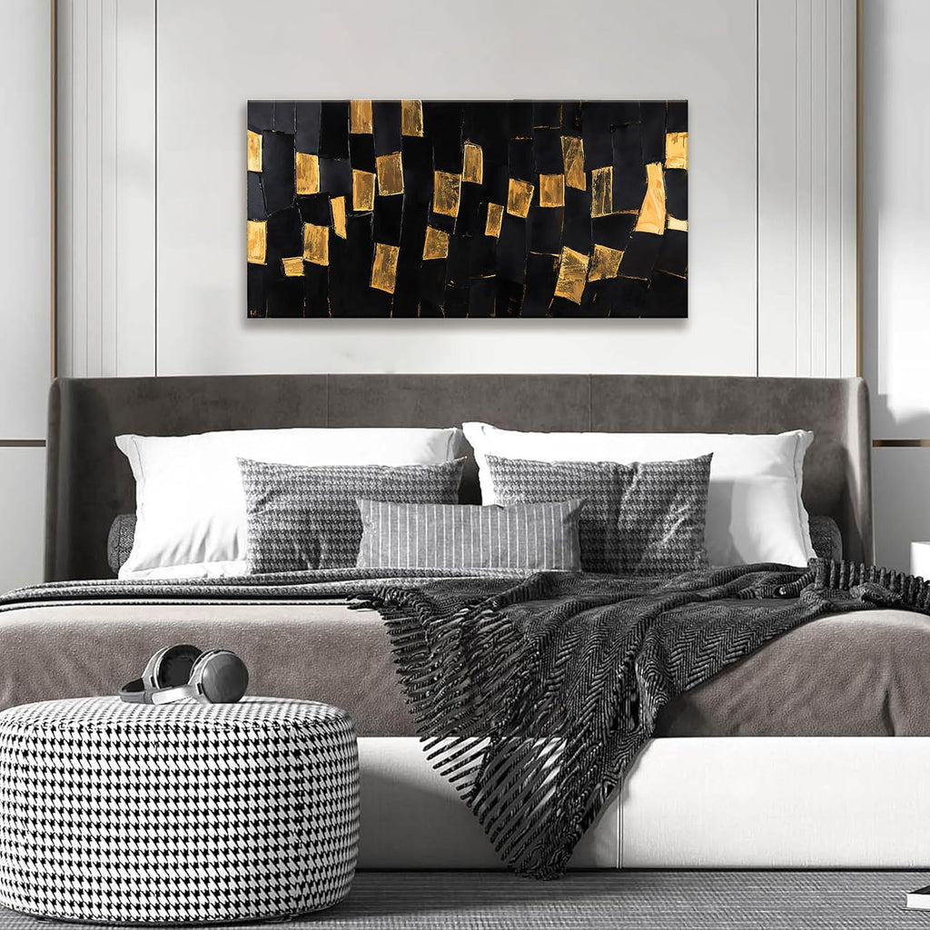 Canvas Art Wall Decor Modern Wall Art Pictures Artwork for Walls Black And Gold Wall Art Modern Abstract Wall Art