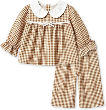 Baby Girl Clothes 2 Piece Outfit Long Sleeve Tops Pants Set