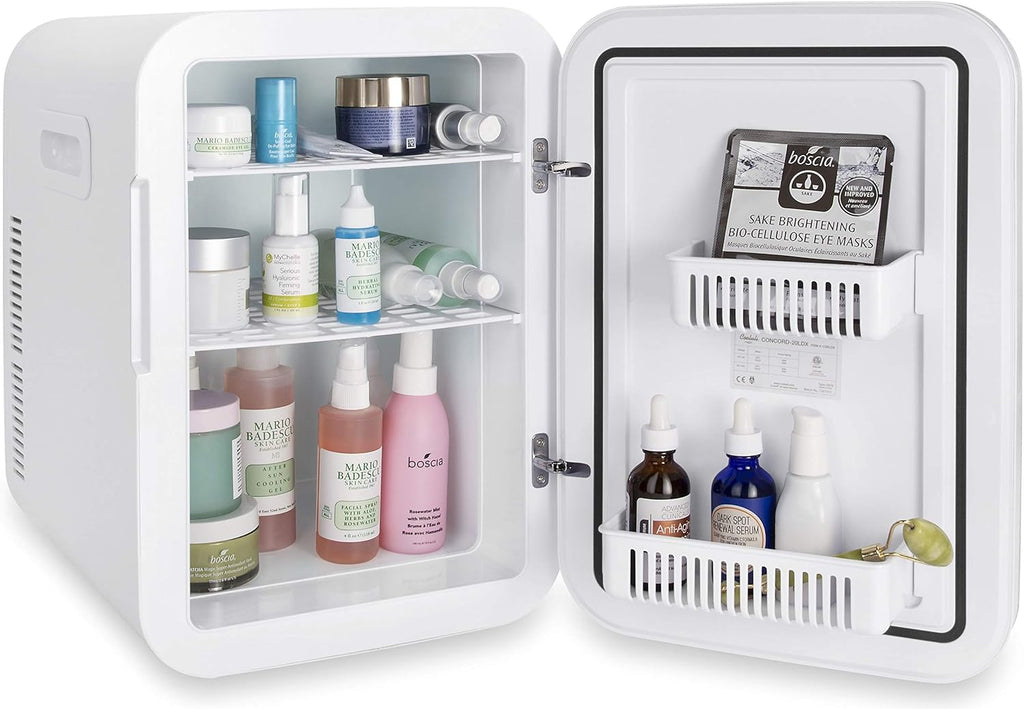 20 Liter Mini Fridge with Temperature Control - White Thermoelectric Cooler and Warmer