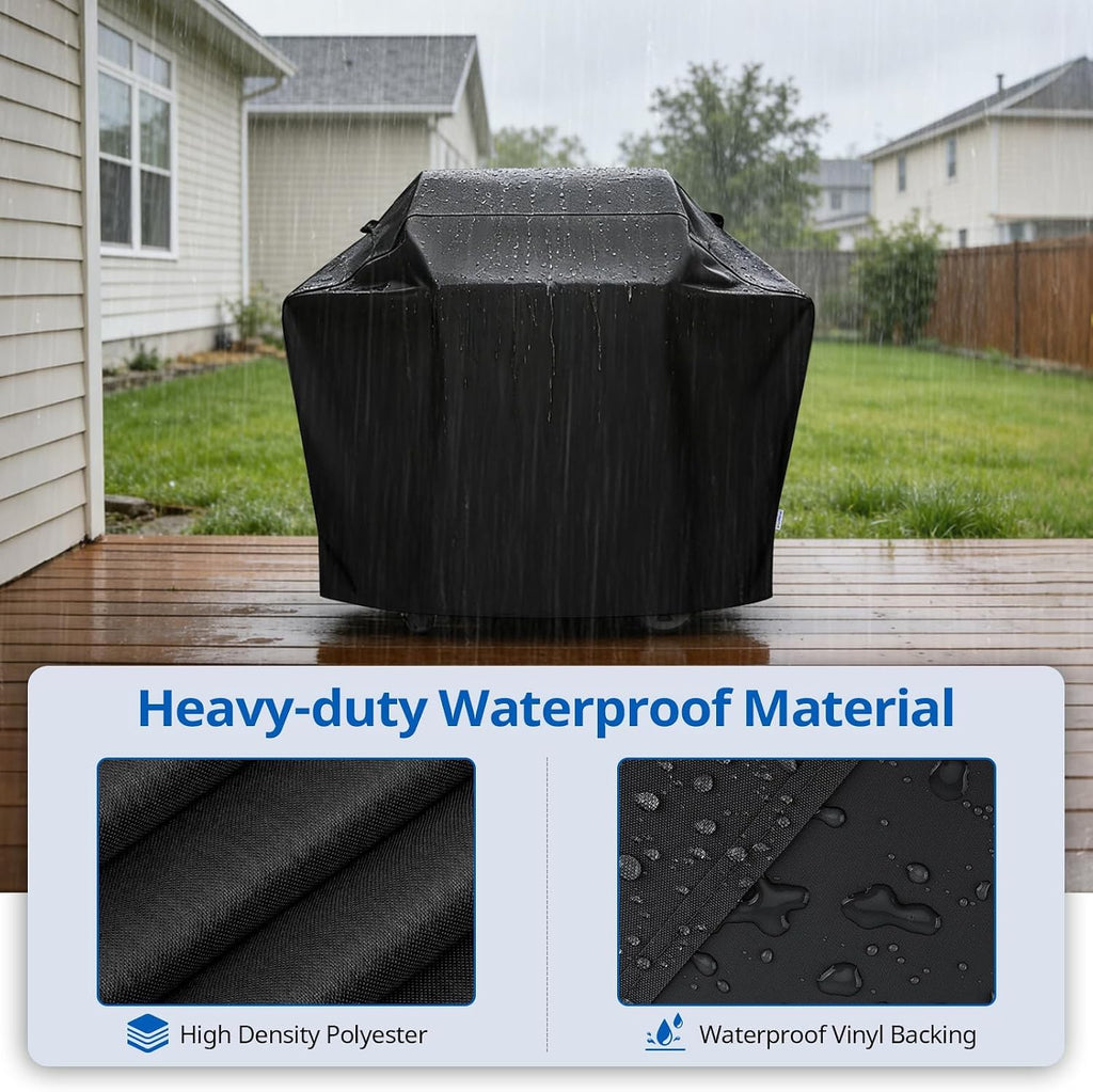 55 Inch Grill Cover Grill Heavy Duty Waterproof, Black