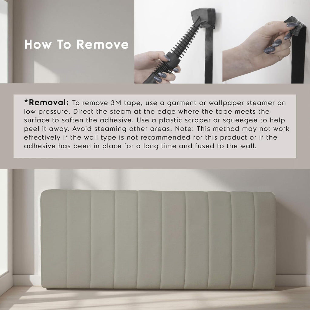 Upholstered King Headboard - Easy Assemble Channel Stitched Headboard King Bed