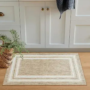Modern Kitchen Rugs Non-Slip 2'x3' Washable Entryway Rugs Indoor Door Mat