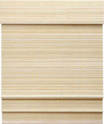Cordless Bamboo Roman Shades for Windows, 35'' W x 60'' H | Protecting Privacy, Real Natural Bamboo Material, Bamboo