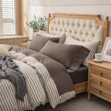 Jersey Knit Sheet Set Solid Brown King