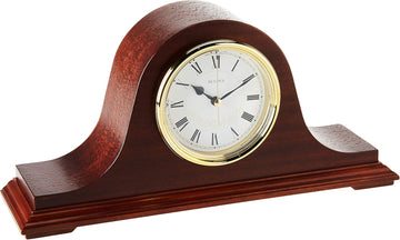 Bulova B1929 Bulova Annette I Chiming Mantel Clock, Model B1929 - Classic Mahogany Finish - Westminster Melody on the Hour - Battery...