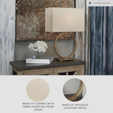Signature Design by Ashley Mahala Traditional 28" Braided Metal Round Single Table Lamp, 3-Way Switch, UL Listed