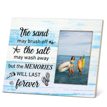Beach Picture Frames 4x6, Beach House Decor, Love Picture Frame, Beach Trip Vacation Gifts, Gifts for Couples