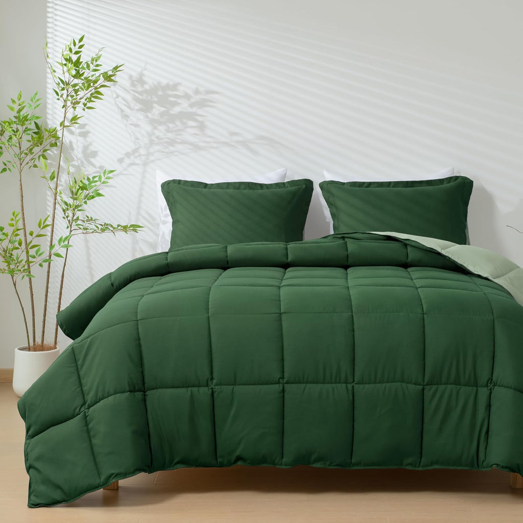 HIG 3pc Green Twin/Twin XL Bedding Comforter Set Duvet Insert Blanket