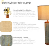31" Modern Table Lamp with Copper Accents - Table Top Lamp