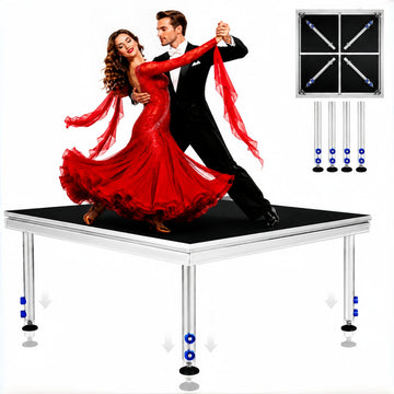 4x4ft Portable Stage Platform, Load Heavy Duty Aluminum Stage Riser