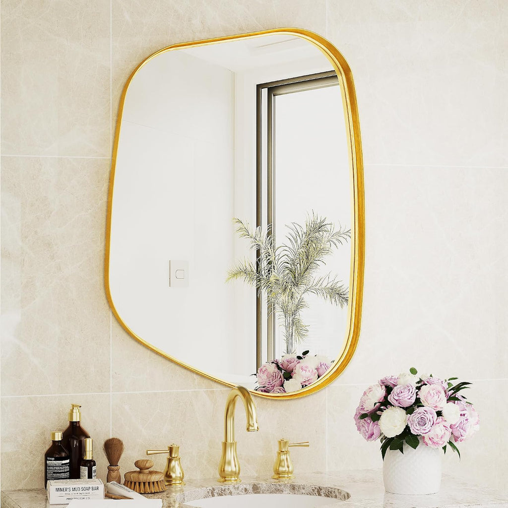 Irregular Wall Mirror 22"x30" Bathroom Mirrors Asymmetrical Artistic Decorative Bedroom Bathroom Hallway Entryway