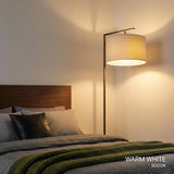 Montage Modern Floor Lamp - LED Standing Lamp with Tan Shades & Offices - Bedroom Reading Light
