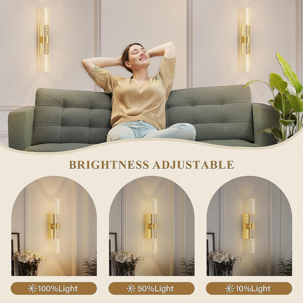 Battery Operated Wall Sconces Set of 2 Rechargeable Battery Powered Wall Light with 12000mAh Not Hardwired Dimmable