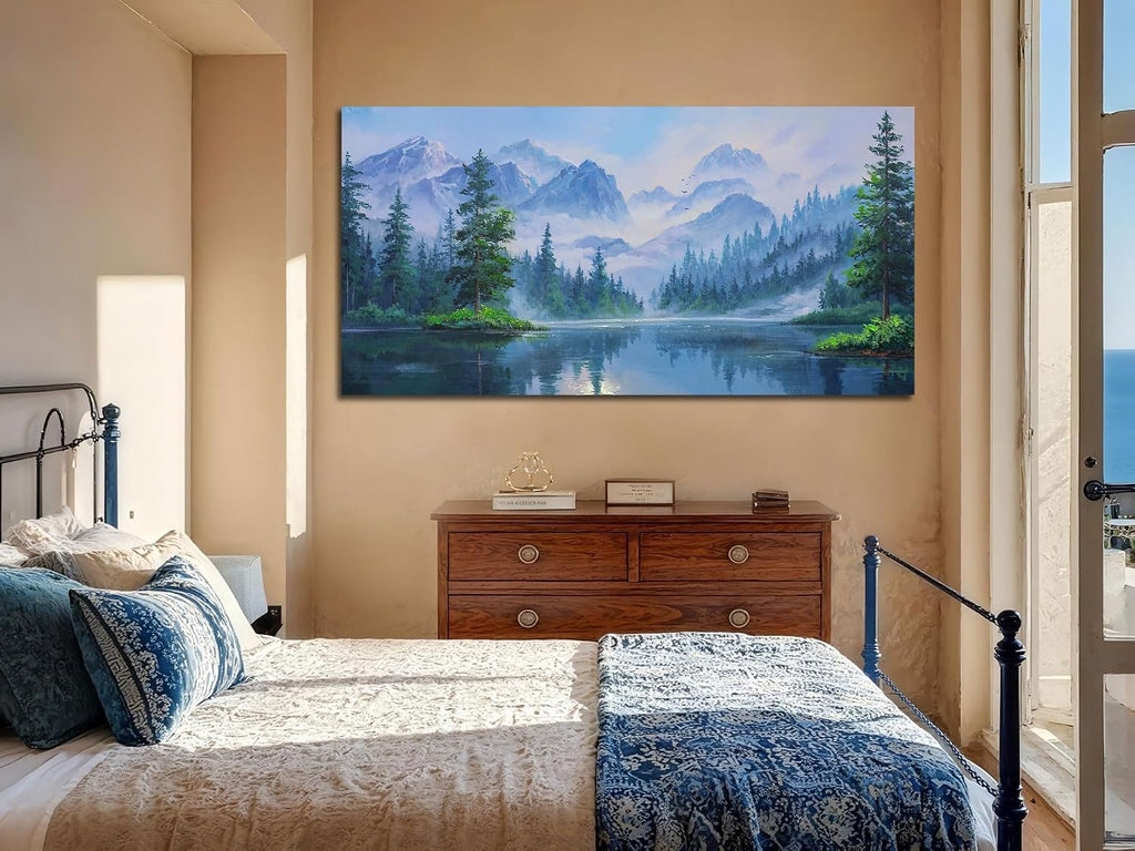 Large Landscape Wall Art Nature Canvas Textured Forest Scenery Pictures Wall Decor Living Room Paintings Artwork