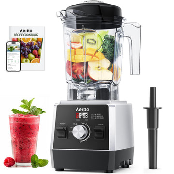 Blenders 1800W Professional Countertop Blender, 68Oz Large Capacity Smoothie Blender with 3 Programs & 7 Speeds for