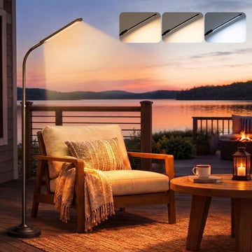 Cordless Floor Lamp Rechargeable LED Lamp with Touch Control, 15W, 7800mAh