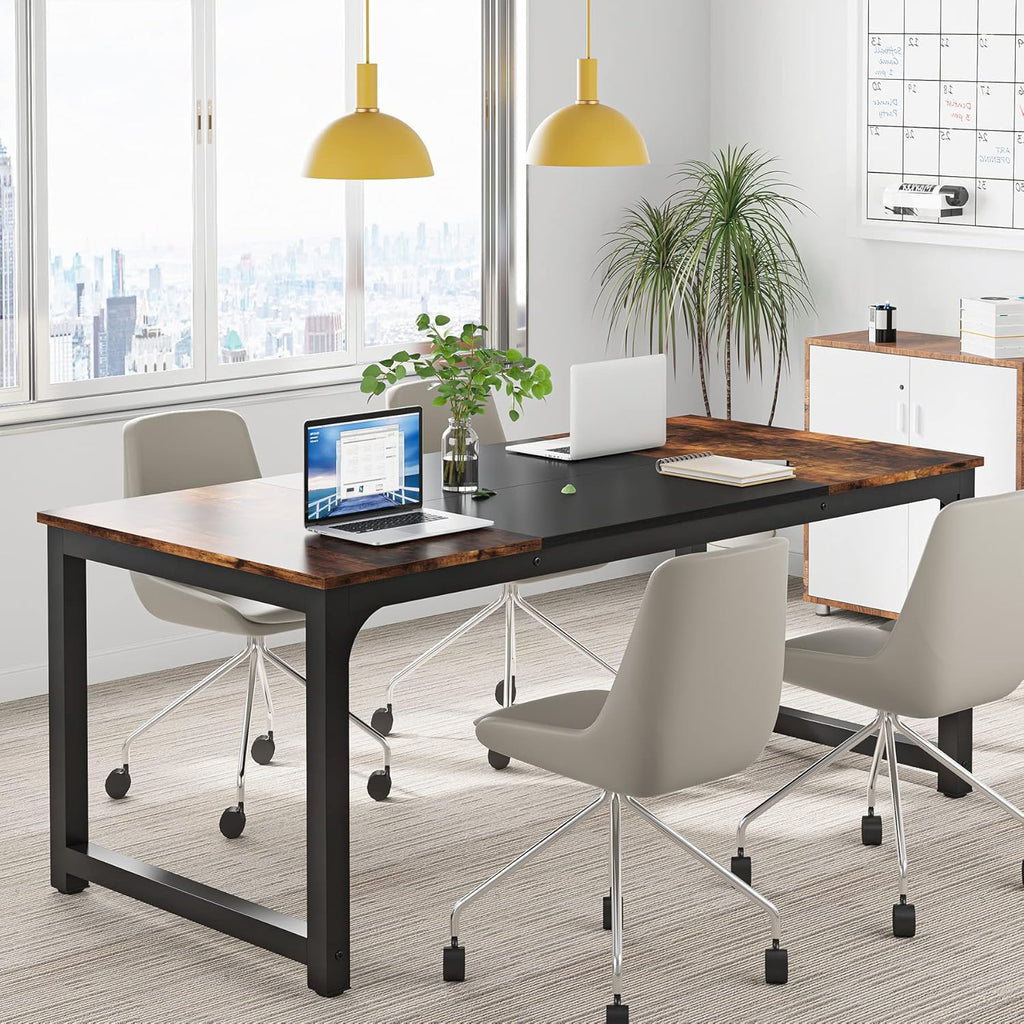 Modern Computer Desk, 63 x 31.5 inch Large Office Desk Computer Table Study Writing Desk Workstation