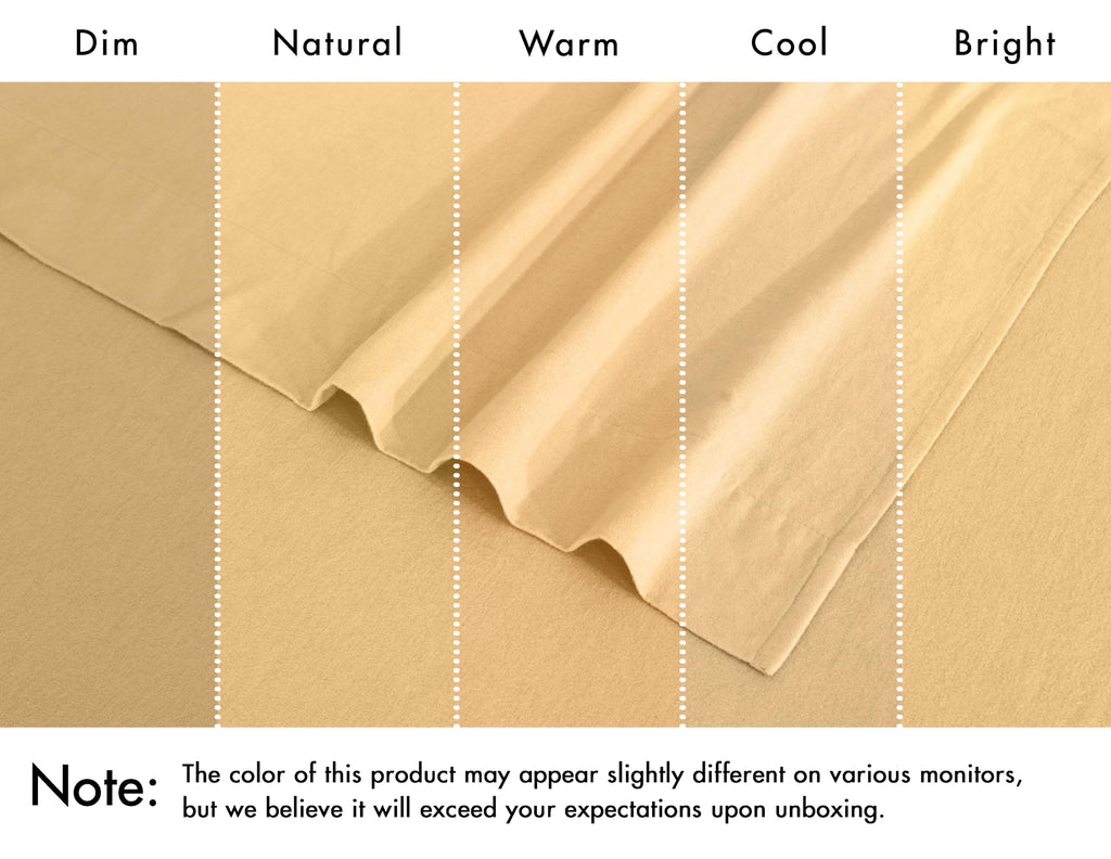 100% Cotton Flannel Sheets King Size, Marigold