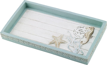 Decorative Tray, Countertop Organizer, Farmhouse Chic Home Decor (Farmhouse Shell Collection)