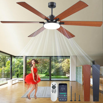 72 inch Ceiling Fans with Lights and Remote Control