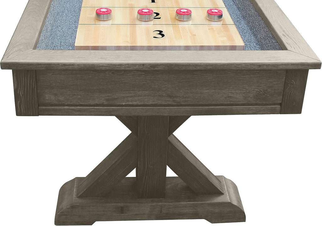 River 12' Weathered Gray Pro-Style Shuffleboard Table