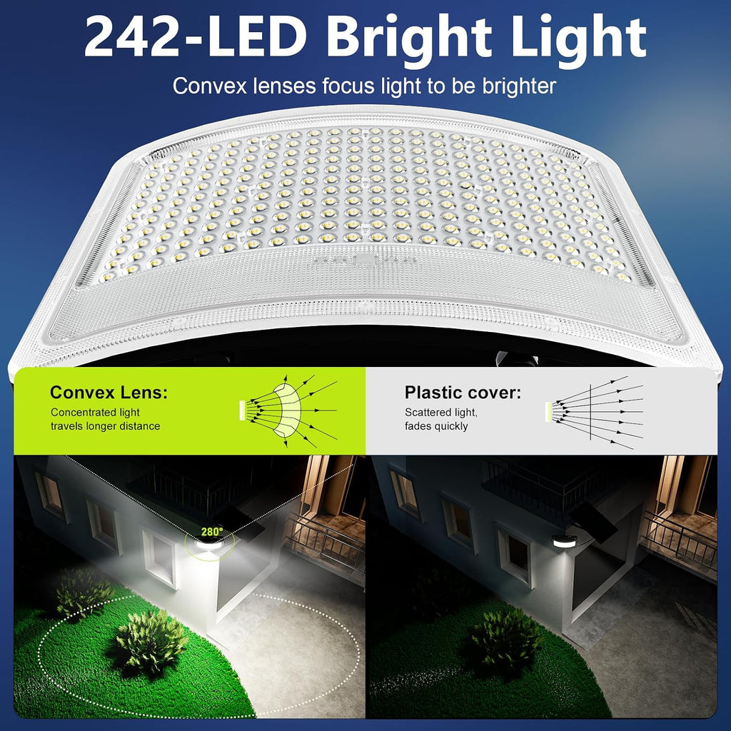 Solar Flood Lights Outdoor, 30000mAh Solar Powered Outside Light Dusk to Dawn Waterproof Security Commercial Lighting