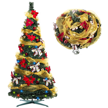 6ft Pop Up with Lights, Prelit, UL Listed, Collapsible, Fully Decorated