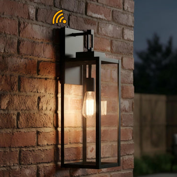 22 Inch Outdoor Wall Light Dusk to Dawn, Extra Large Wall Lantern Exterior Wall Sconce with Sensor, Photocell Porch
