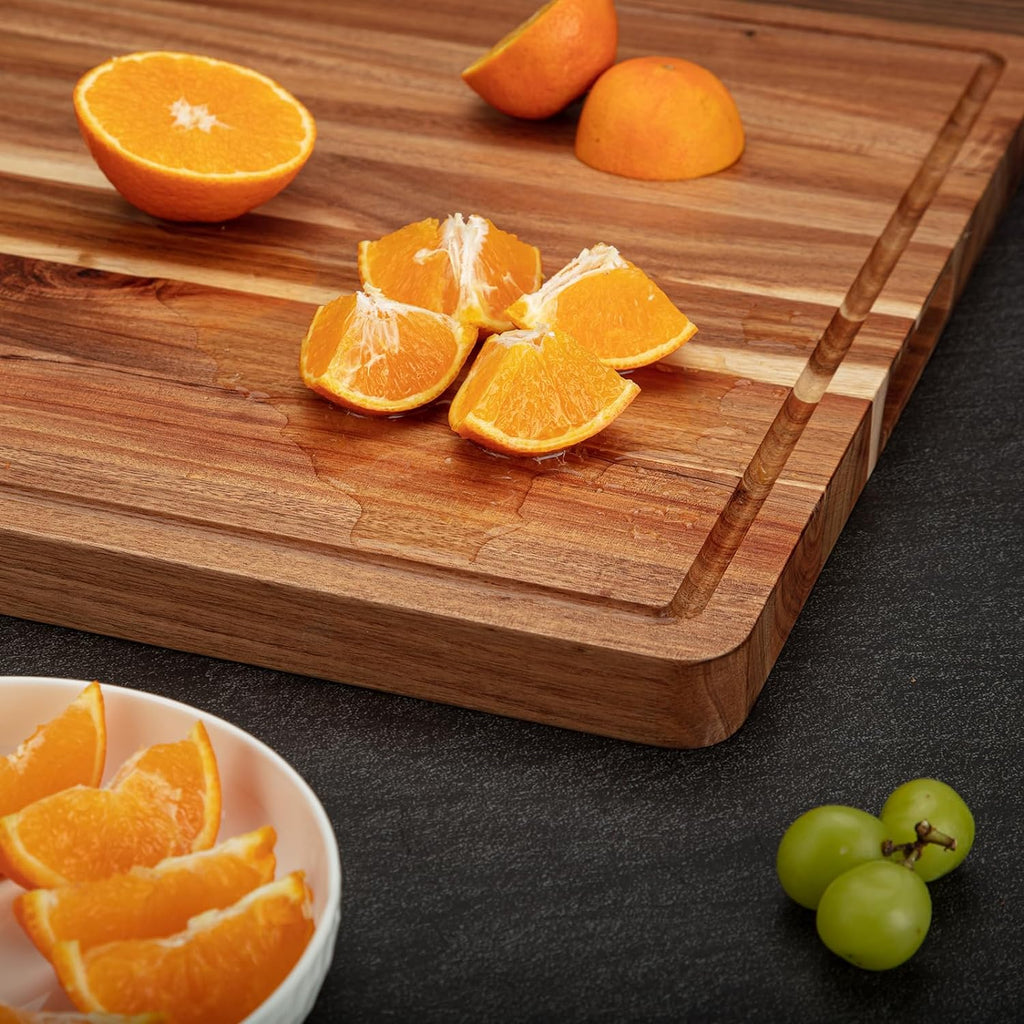 24 x 18 In Acacia Cutting Board , XXL Extra Large Charcuterie Cheese Platter Serving Tray, Food Prep and Serving