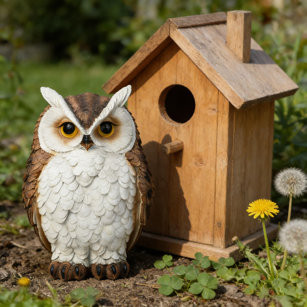 Owl Statue Garden Decor, 8.3 Inch