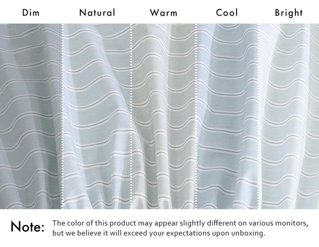 100% Cotton Queen Sheets, Percale Queen Sheet Set, Horizon Stripes