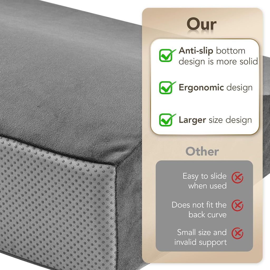 Lumbar Support Pillow for Recliner,Large Memory Foam Back Support Cushion for Sofa & Gaming Chair, Ergonomic Backrest