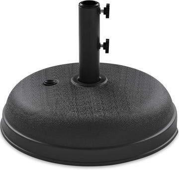 Fillable Umbrella Base Stand Round Dome Plastic Patio Umbrella Base Stand, Pole Holder w/ 55lbs Weight Capacity