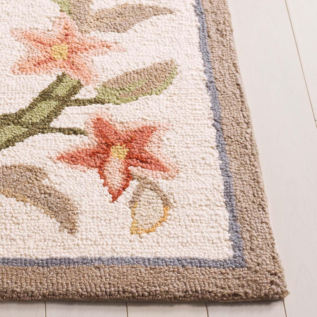 Chelsea Area Rug - 10' x 14', Ivory, Hand-Hooked French Country Wool
