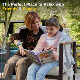 Courtyard Patio Furniture Set, 4-Piece Outdoor Patio Set with Sofa, Removable & Washable Deep Seating Cushion