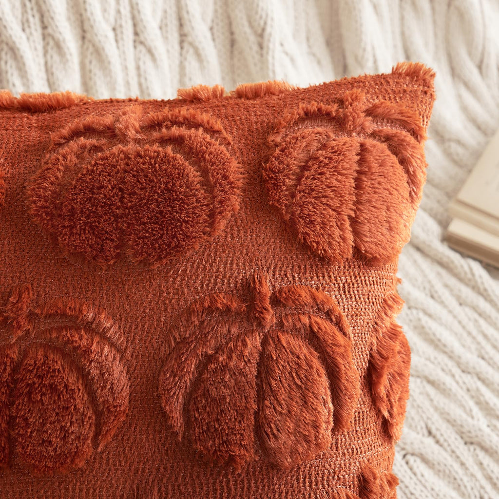 Fall Pillow Covers Pumpkin Fall Decor 18x18 Rust