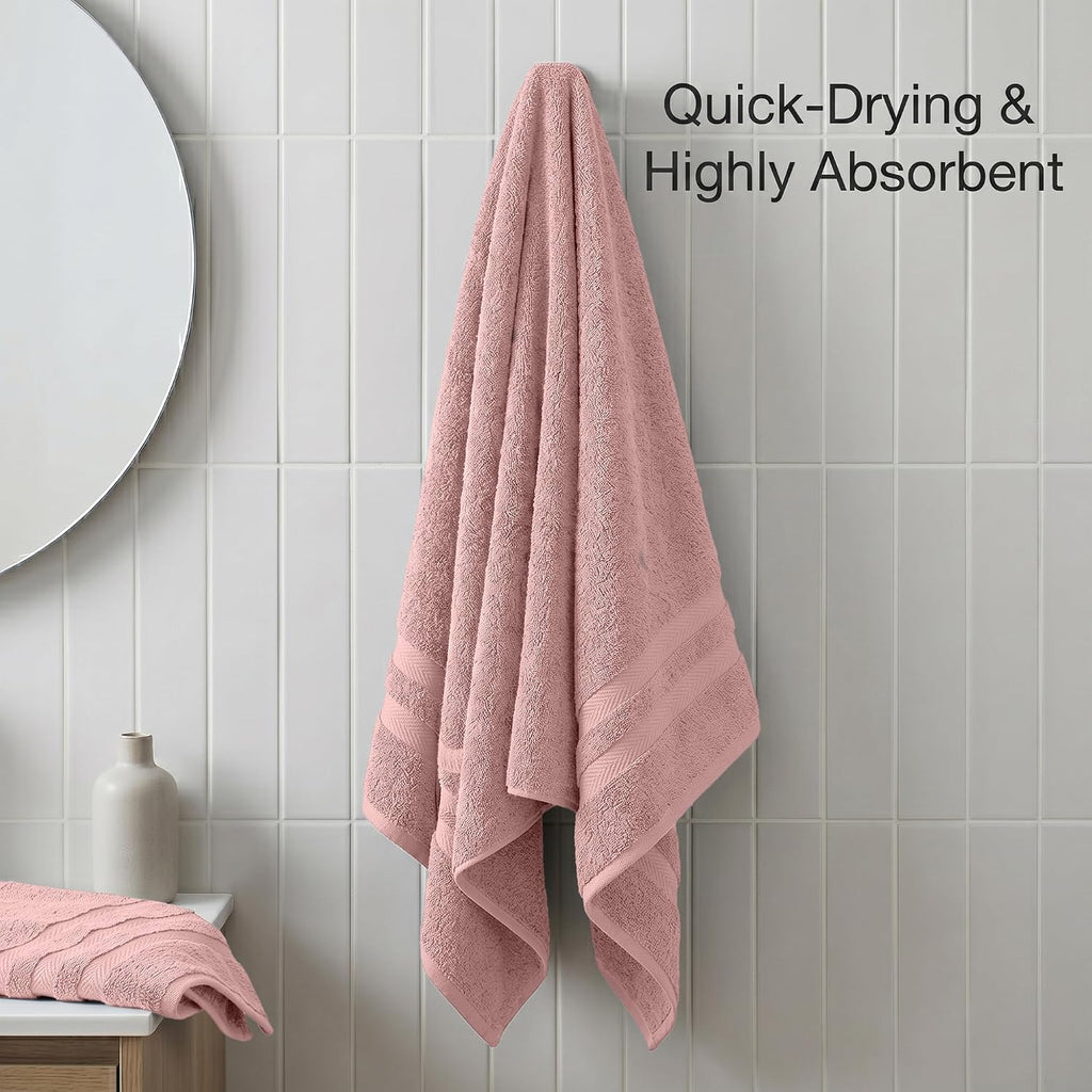 Pack of 2 Extra Large Bath Sheets 35 x 70 Inches, 100% Ring Spun Cotton, Hotel Quality, Oversized Bath Towels, Super