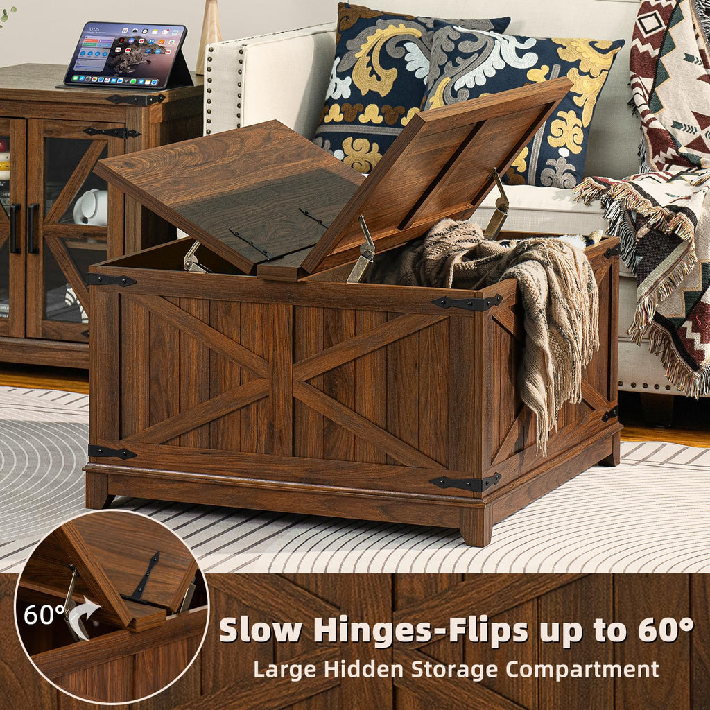 Farmhouse Coffee Table Set 3, End Table and Coffee Table