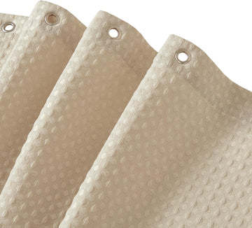 Arbor Waffle Shower Curtain , 72 x 72, Beige | Adds Privacy, Machine Washable, Farmhouse, OEKO-TEX Certified Bathroom