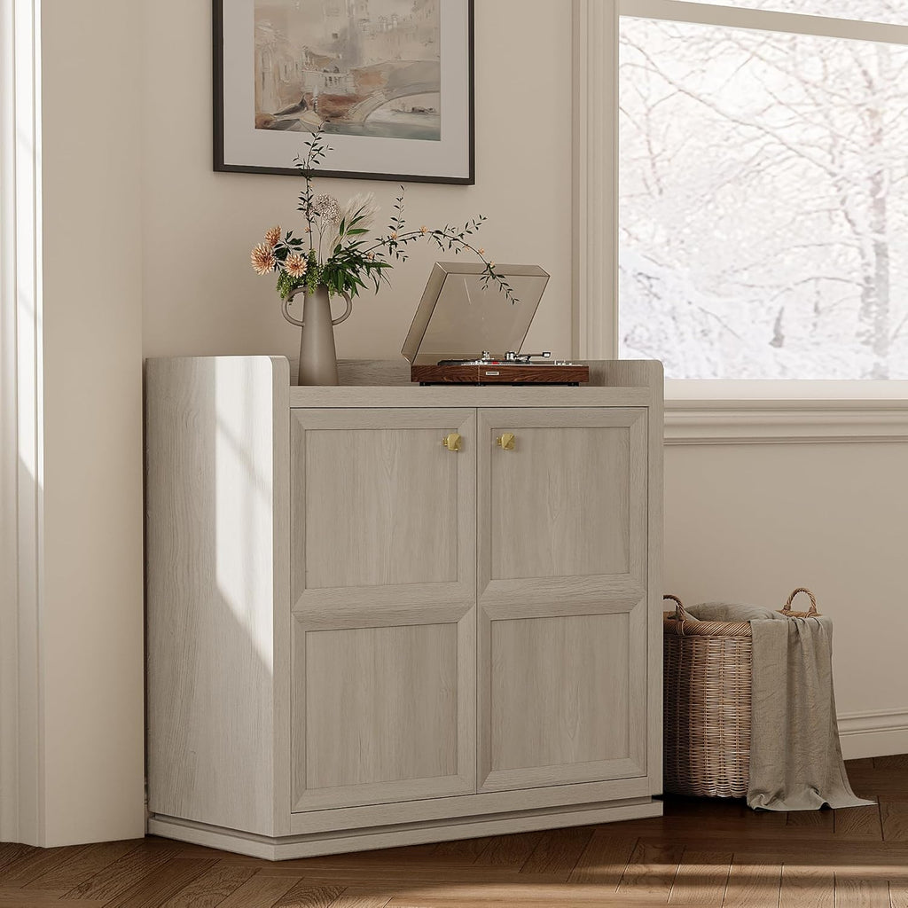 Buffet Cabinet with Storage 101" Sideboard Accent Storage Cabinet for Bedroom Dining Room Living Room Entryway with Doors & Shelves Modern Buffet Table with Golden Handle Credenza Side Board