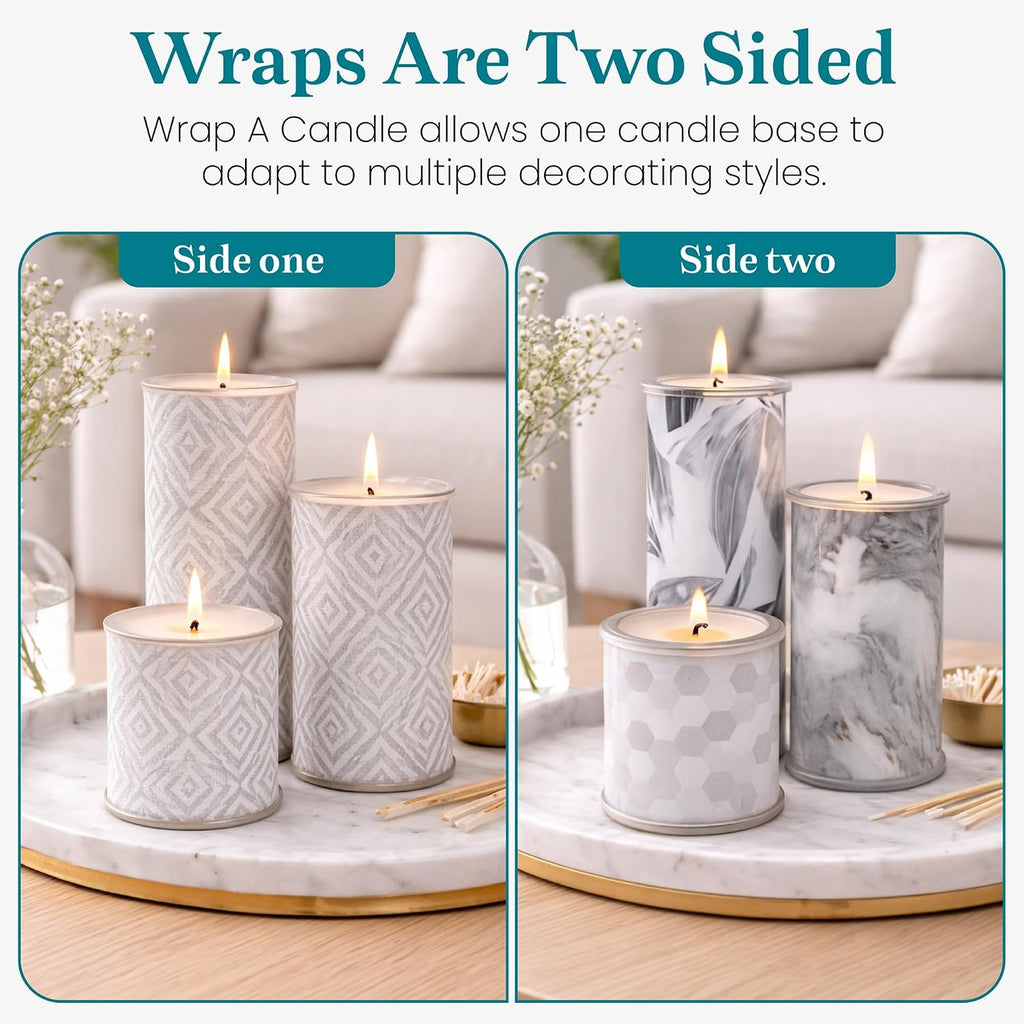 Decorative Candle Holder Set of 3, Table Centerpiece Candle Decor Decor Candles, Reusable Pillar Candle Alternative