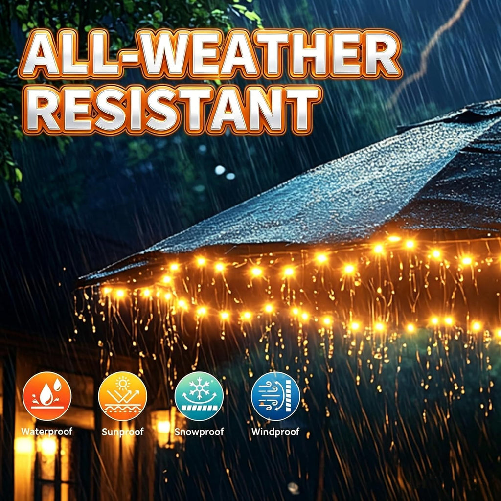 LED String Lights Umbrella - 60 Shatterproof Globe Waterproof Lights