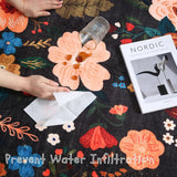 5x7 Washable Floral Vintage Area Rug, Low Pile Non-Slip Carpet for Living Room Bedroom Black