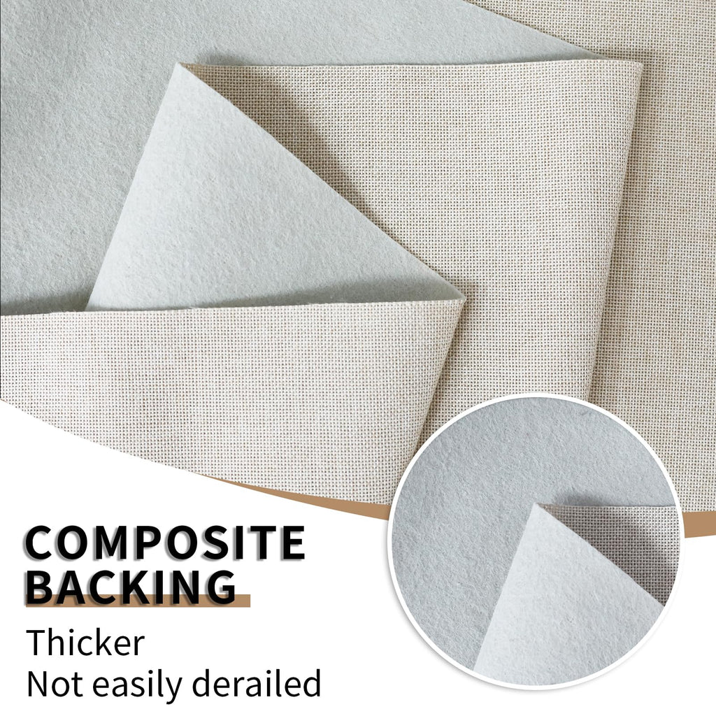 Heavy Linen Fabric 40x57 Inches, 1.2mm Thickness, Plain Solid Color Cloth for Embroidery, Clothing, Sewing - Linen